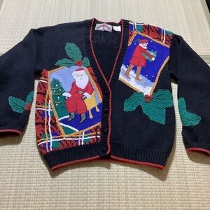 Festive Black Christmas Sweater